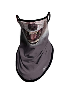 Bandana Face Mask with Ear Loops Neck Gaiter Face Mask Scarf Face Cover for Men Women