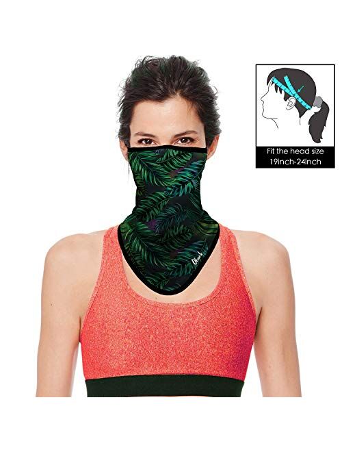 Obacle Bandana Face Mask with Ear Loops Neck Gaiter Face Mask Scarf Face Cover for Men Women
