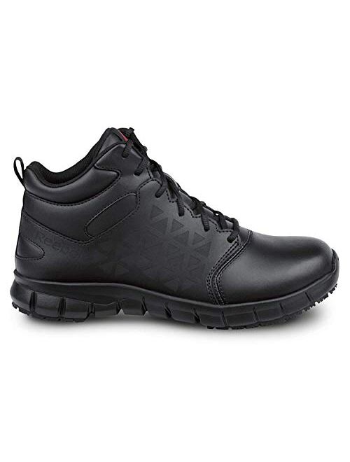 Reebok Work Sublite Cushion Work, Black, Men's, Mid-Athletic Style Slip Resistant Soft Toe Work Shoe