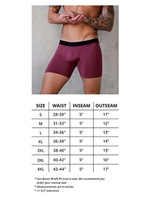 Men's Modal Boxer Briefs - Soft Comfortable Underwear Shorts INTO THE AM