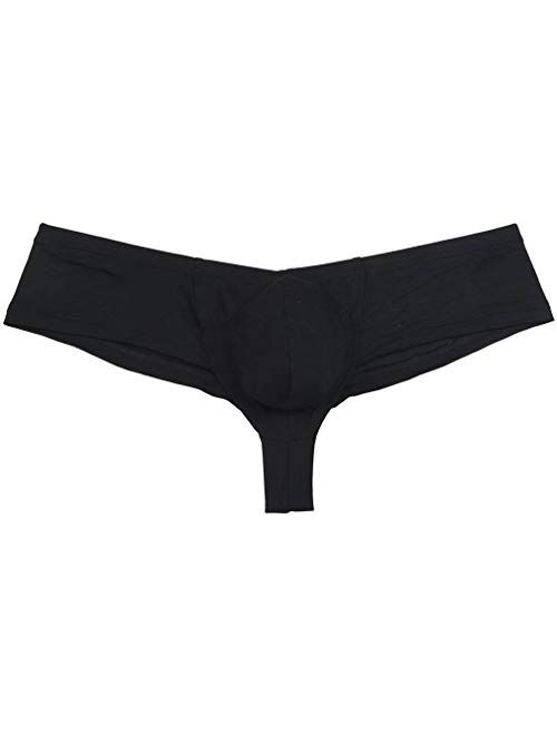 OROCOJUCO Men's Modal Cheeky Shorts Briefs Brazilian Bikini Underwear Skimpy Boxer Brief Bulge Pouch Brazilian Bikini Trunk