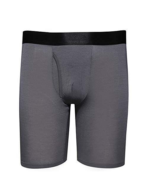 Y2Y2 Men's Modal Underwear Long Leg Boxer Briefs 2-Pack