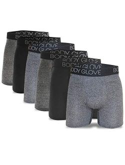 6-Pack Mens Micro Modal Boxer Briefs with Contoured Shape