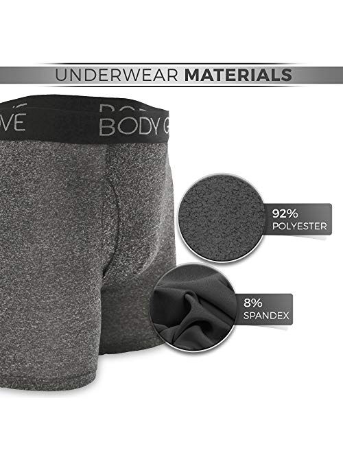 Body Glove 6-Pack Mens Micro Modal Boxer Briefs with Contoured Shape