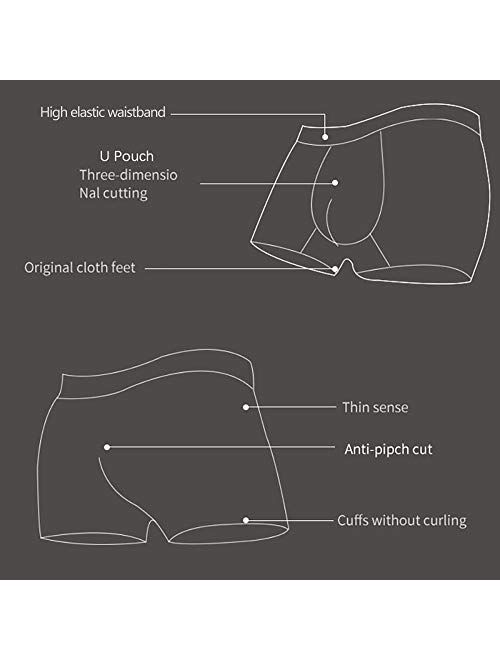 Mens Boxer Briefs Modal Breathable Soft Underwear Stretch Multipack M-2XL