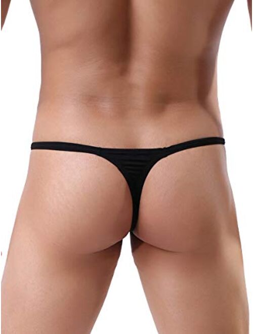 iKingsky Men's Sexy Pouch G-String Underwear Sexy Low Rise Bulge Thong Underwear