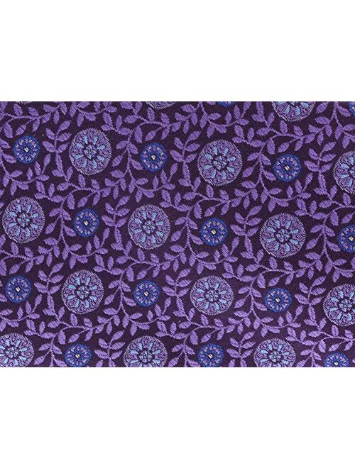 Canali Purple Pure Silk Mosaic Tile Pattern Tie- Blade Width 3in for Mens