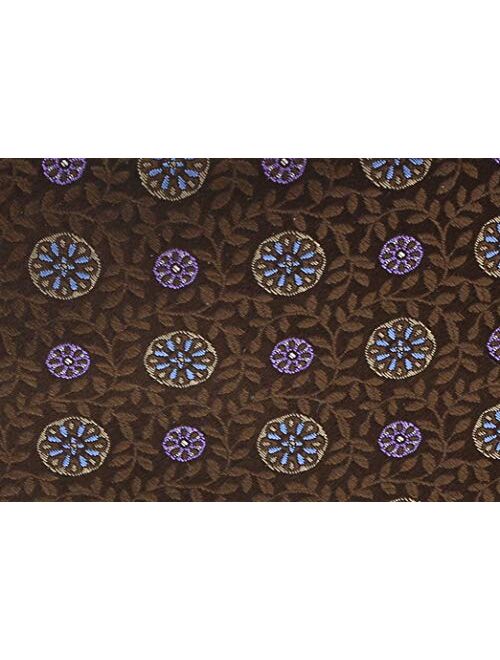 Canali Brown Pure Silk Mosaic Tile Pattern Tie- Blade Width 3in for Mens