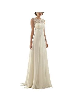 Women's Sleeveless Lace Up Long Bridal Gown Wedding Dresses