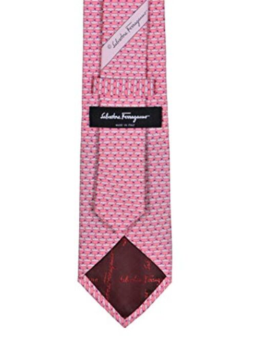Salvatore Ferragamo Men's Pink Sailboat Print Silk Tie pink