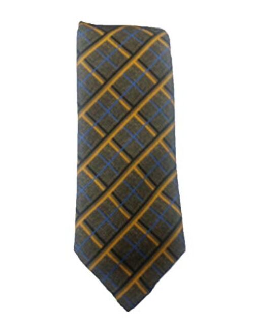 Robert Talbott Brown Check Executive Wool Estate Tie