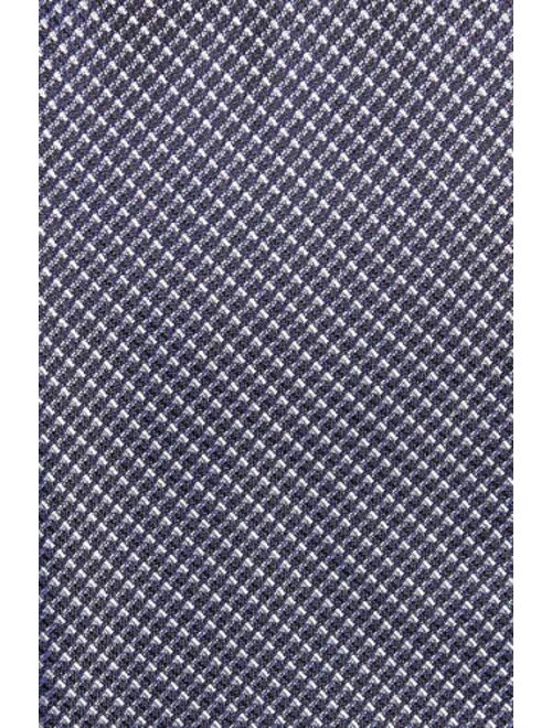 Boss Hugo Boss Woven Pattern Italian Silk Tie, Dark Blue 50424840