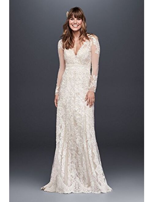 David's Bridal Melissa Sweet Linear Lace Wedding Dress Style MS251173