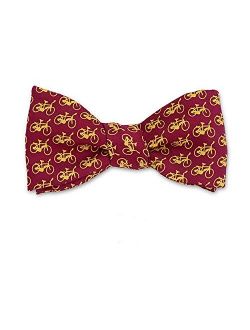 Josh Bach Men's Bicycles Self-Tie Silk Bow Tie in Red, Made in USA