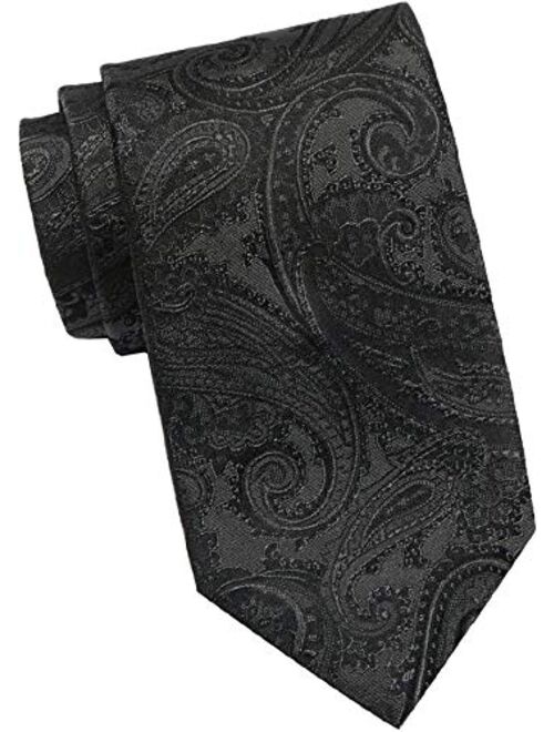 Hugo Hugo Boss Men's Silk Paisley Necktie, Black-50324477