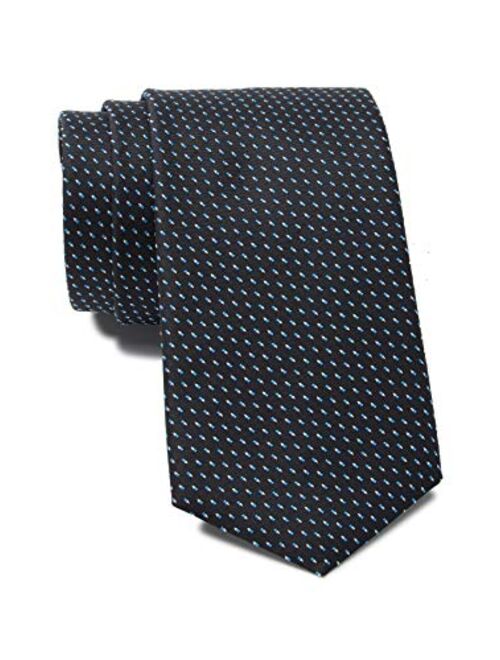 Boss Hugo Boss Travel Line Patterned Woven Italian Silk Tie, Dark Blue 50423728