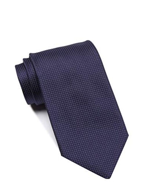 Boss Hugo Boss Micro-checked Pattern Italian Silk Tie, Dark Blue 50303860