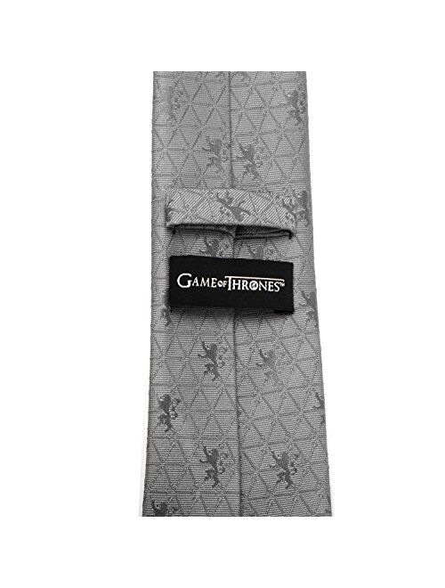 Cufflinks, Inc. Lannister Geometric Sword Gray Men's Tie