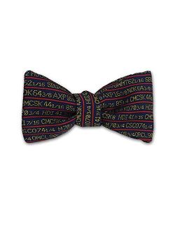 Josh Bach Men's Wall St. Stock Market Ticker Self-Tie Silk Bow Tie, Made in USA