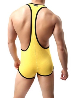 WOWHOMME Shapewear Tops Tank Bodysuit Leotard Swimwear Men's All-in-one body Underwear