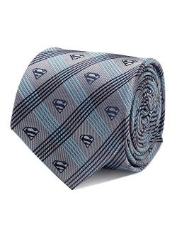 DC Comics Superman Gray Plaid Men's Dress Tie
