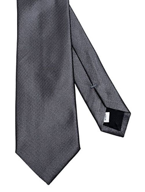 Valentino Men's 100% Silk Gray Geometric Print Neck Tie