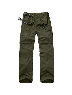 Mens Hiking Pants Convertible Quick Dry Lightweight Zip Off Outdoor Fishing Travel Safari Work Cargo Trousers