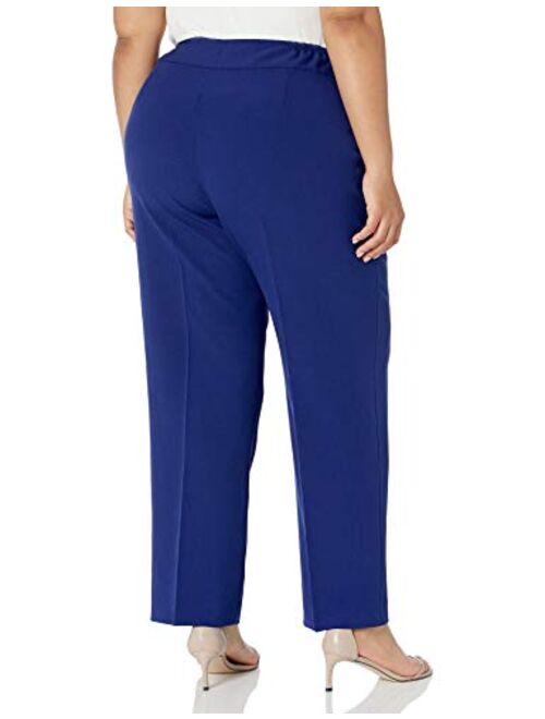 Le Suit Women's 1 Button Notch Collar Stretch Crepe Slim Pant Suit