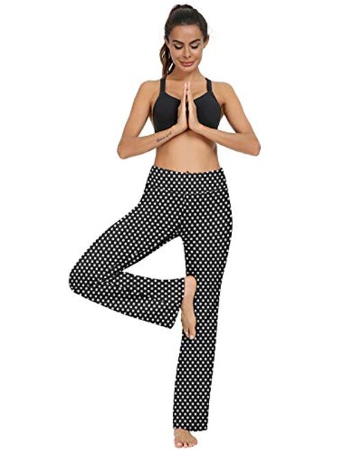 VIISHOW Women's Boot-Cut Yoga Pants Tummy Control Workout Non See-Through Bootleg Yoga Pants