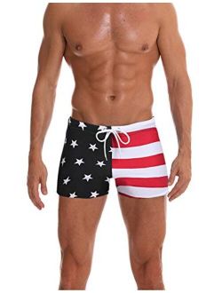 Mens Swimsuit Swim Trunks American Flag Camo Swimwear Swimming Surf Beach Shorts