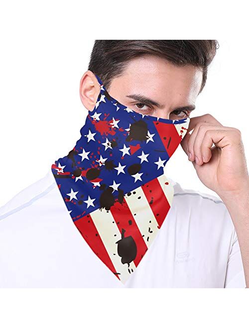 3Pack Face Mask Neck Gaiter with Ear Loops and PM2.5 Filter Pads Reusable Washable Cloth Bandanas Women Men