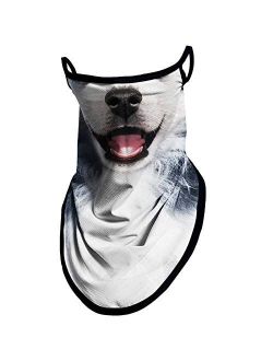Neck Gaiter Face Mask with Ear Loops Bandana Face Mask Scarf Face Cover for Men Women