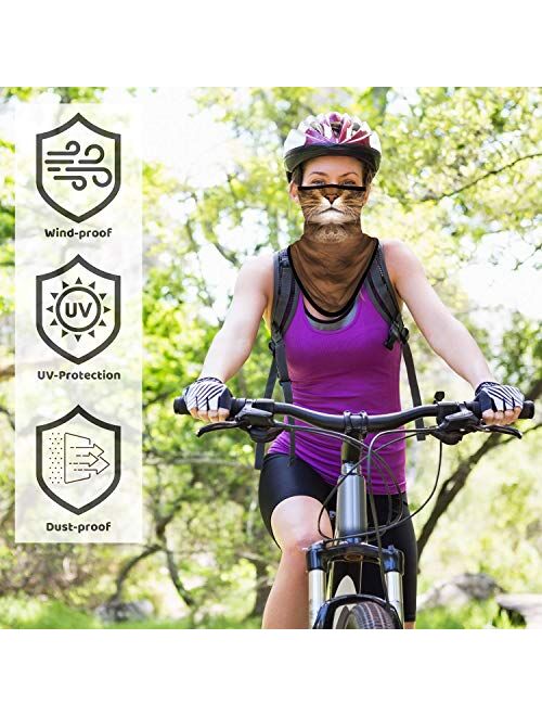 NTBOKW Gaiters Face Mask with Ear Loops Bandana Face Mask Neck Gaiter Men Women