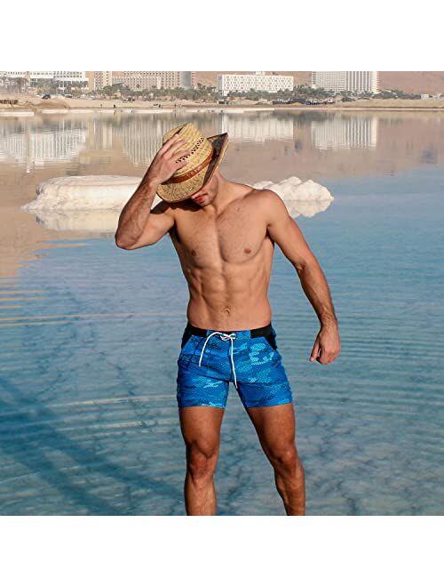 Taddlee Men Swimwear Swimsuits Swim Boxer Bikini Surfing Board Trunk Camo Shorts