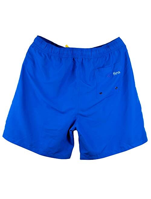 DryFins Mens Swim Trunks No Chafe Board Shorts Quick Dry with Boxer Brief Liner