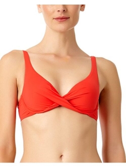 Women's Over The Shoulder Underwire Twist Sexy Bikini Swim Top