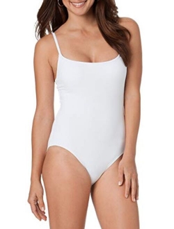 Classic Moderate Leg Maillot One Piece Swimsuit