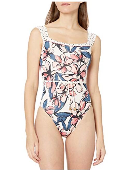 Anne Cole Women's Off The Shoulder One Piece Swimsuit