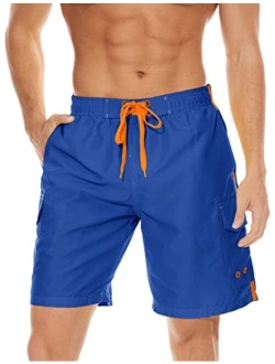 Men's Swim Trunks with Mesh Linner 4 Pockets Quick Dry Beach Shorts Board Shorts Summer Swim Shorts