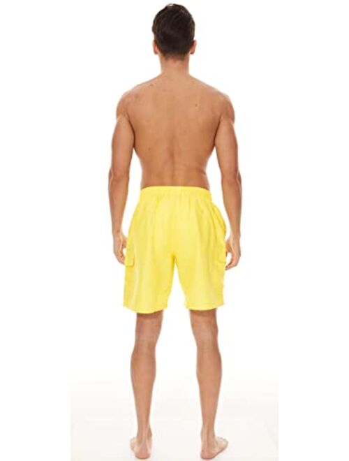 MAGCOMSEN Men's Swim Trunks with Mesh Linner 4 Pockets Quick Dry Beach Shorts Board Shorts Summer Swim Shorts