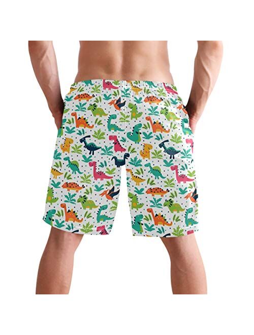visesunny New Summer Men's Swim Trunks Quick Dry Bathing Suits Holiday Beach Short Casual Board Shorts