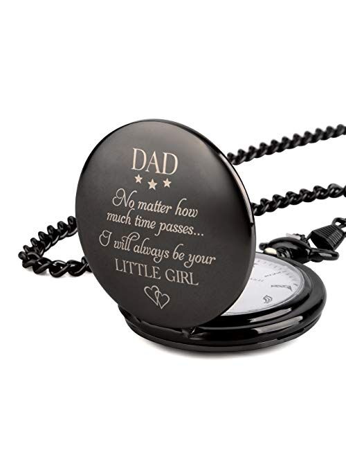 Gifts for Dad from Daughter I Dad Gifts from Daughter -"I Will Always be Your Little Girl" Pocket Watch I Dad Birthday Gifts from Daughter I Father Daughter Gifts I Gift 