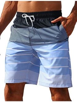 ELETOP Men's Swim Trunks Quick Dry Board Shorts Beach Holiday Swimwear Print Bathing Suit L2