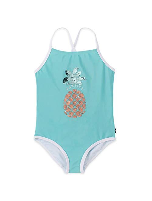 Nautica Girls' One Piece Swimsuit with UPF 50+ Sun Protection