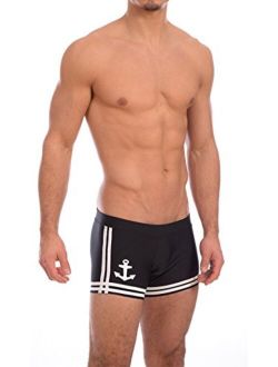 Gary Majdell Sport Men's New Sailor Boxer Square Cut Swimsuit Brief