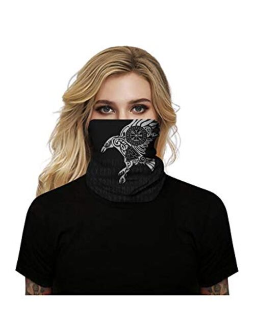 REEMONDE Neck Gaiter Face Cover Scarf Bandanas Face Protection Magic Scarf Headwear for Outdoors, Festivals, Sports