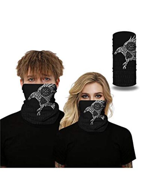 REEMONDE Neck Gaiter Face Cover Scarf Bandanas Face Protection Magic Scarf Headwear for Outdoors, Festivals, Sports