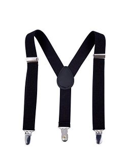 Suspenders for Boys Child Kids Adjustable - Elastic Y Shape Soild Color Suspender