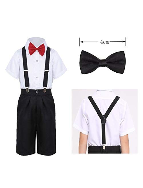 Suspenders Set for Kids, Polyester Material Y-Shape with 3 Clips