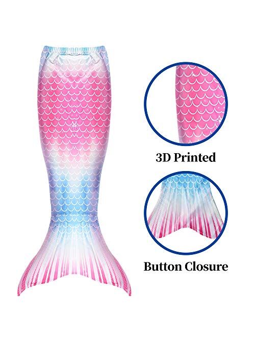 Mermaid Tails for Swimming Girls Mermaid Bathing Suit Princess Swimsuit Bikini Sets